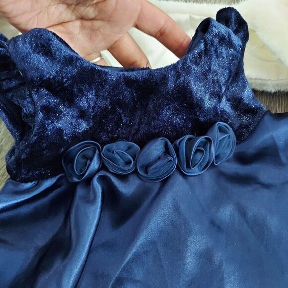 Build-A-Bear Holiday Christmas Formal Dress with Faux Fur Capelet - Picture 2 of 3